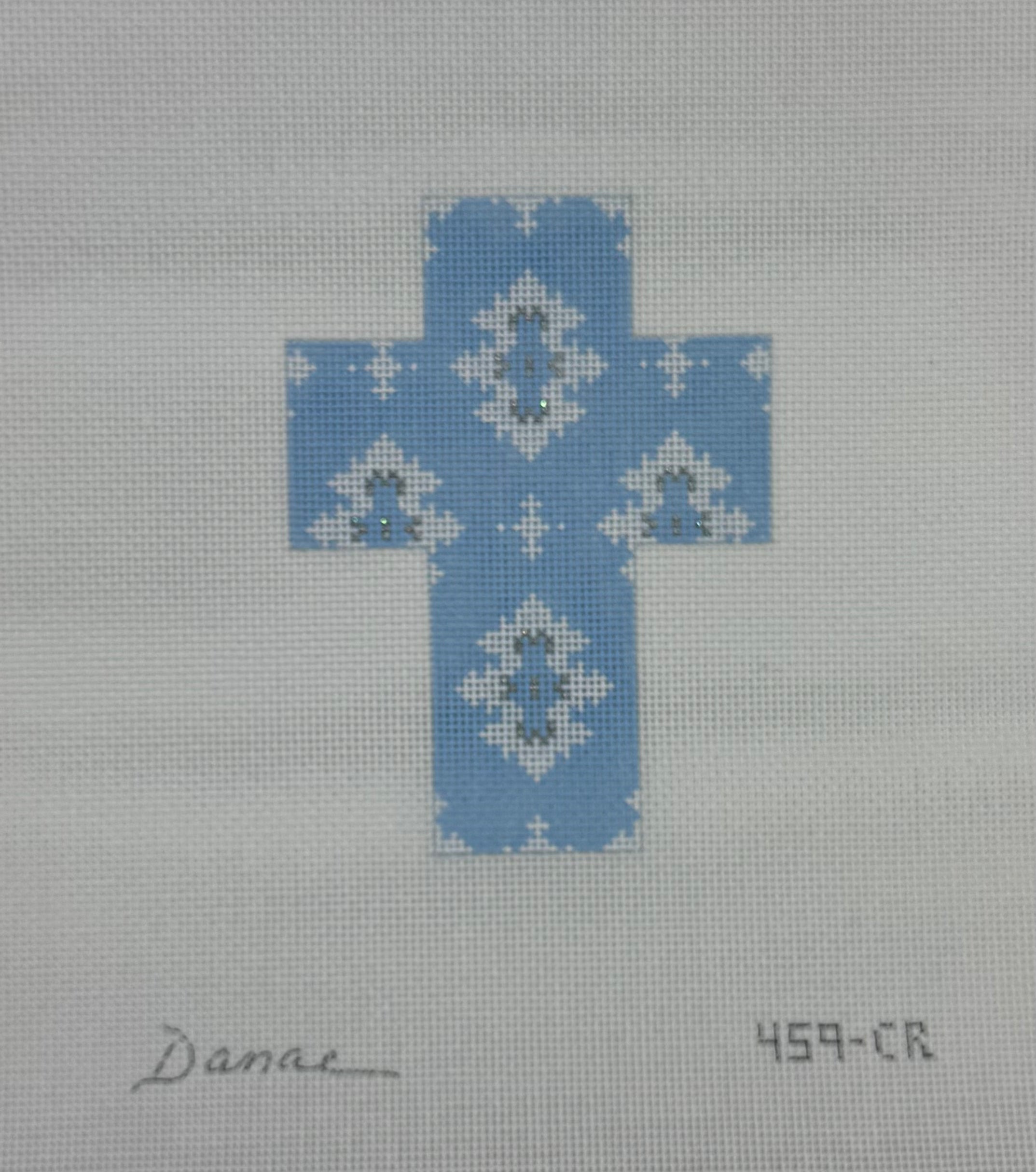 459CR - Blue/White Cross