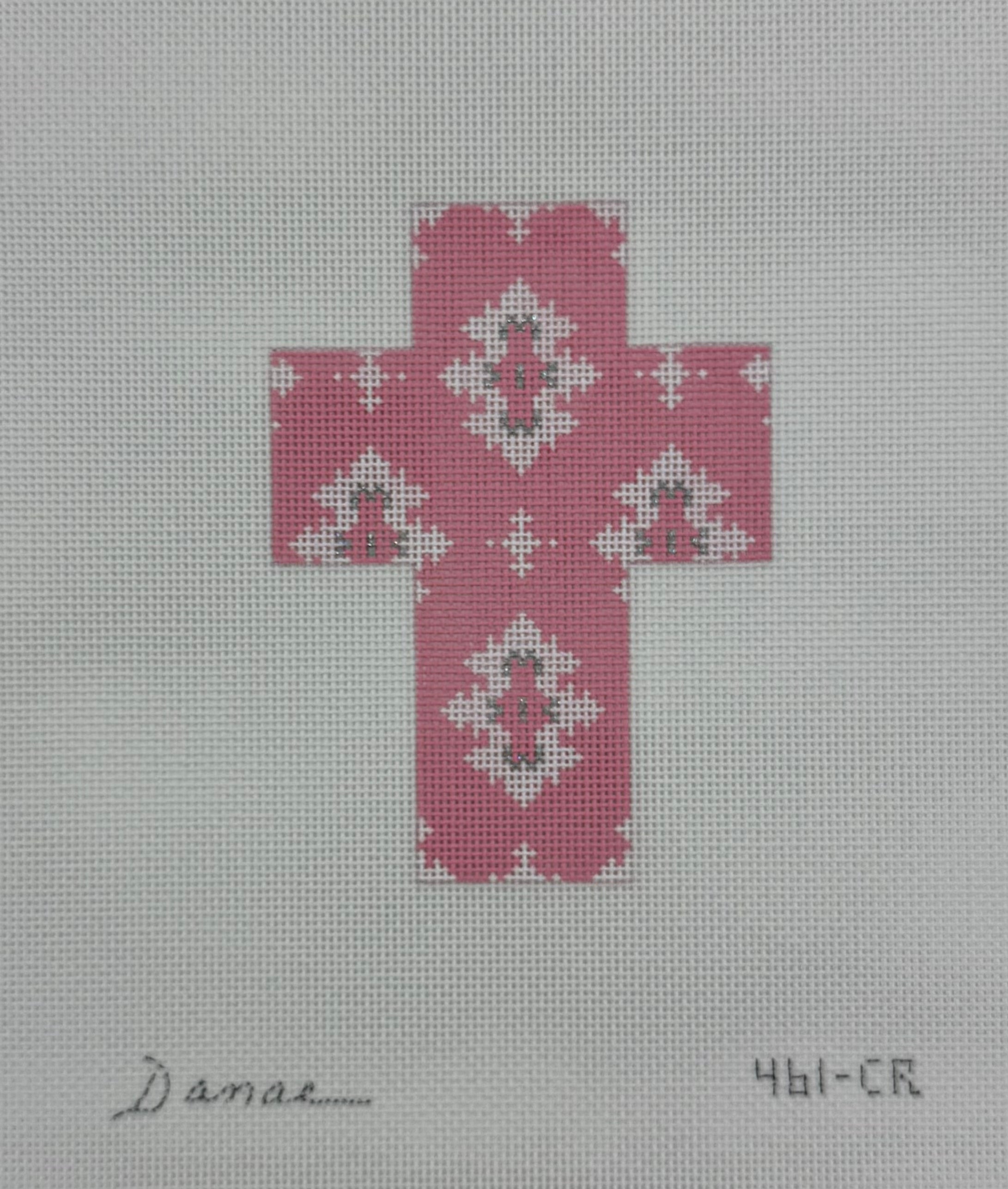 461CR - Pink/White Cross