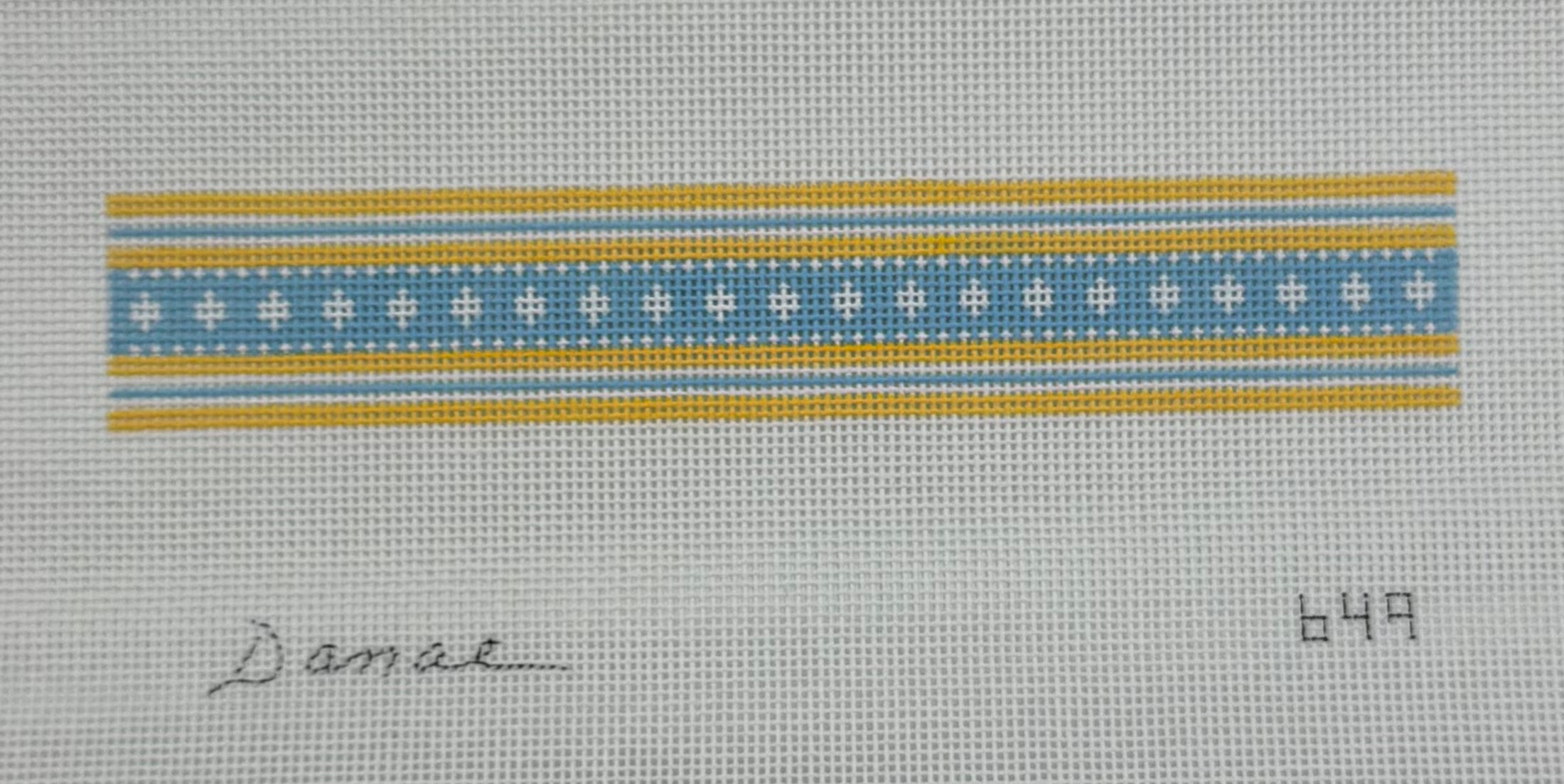 649 - Yellow/Blue Key Fob