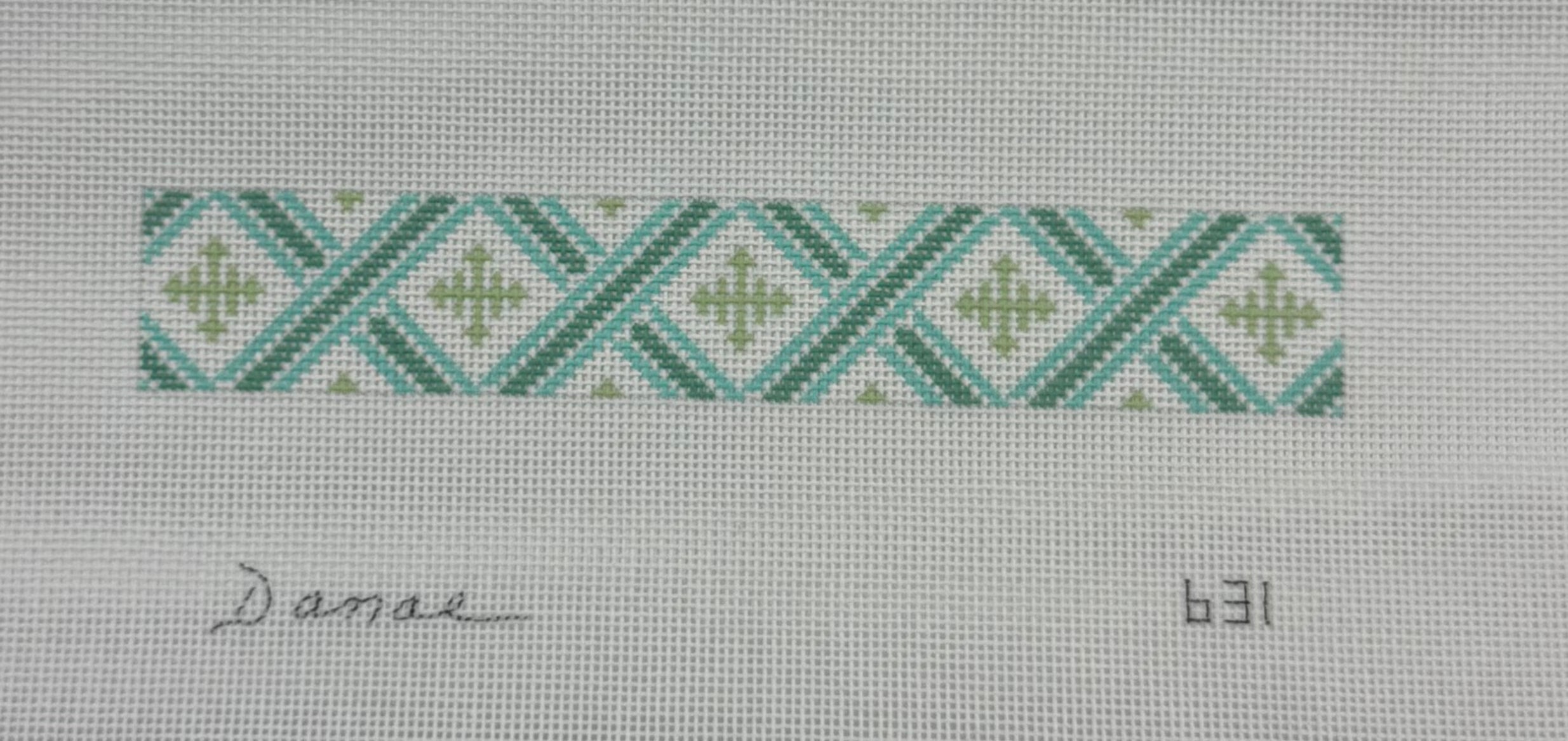 631 - Celtic Key Fob in greens