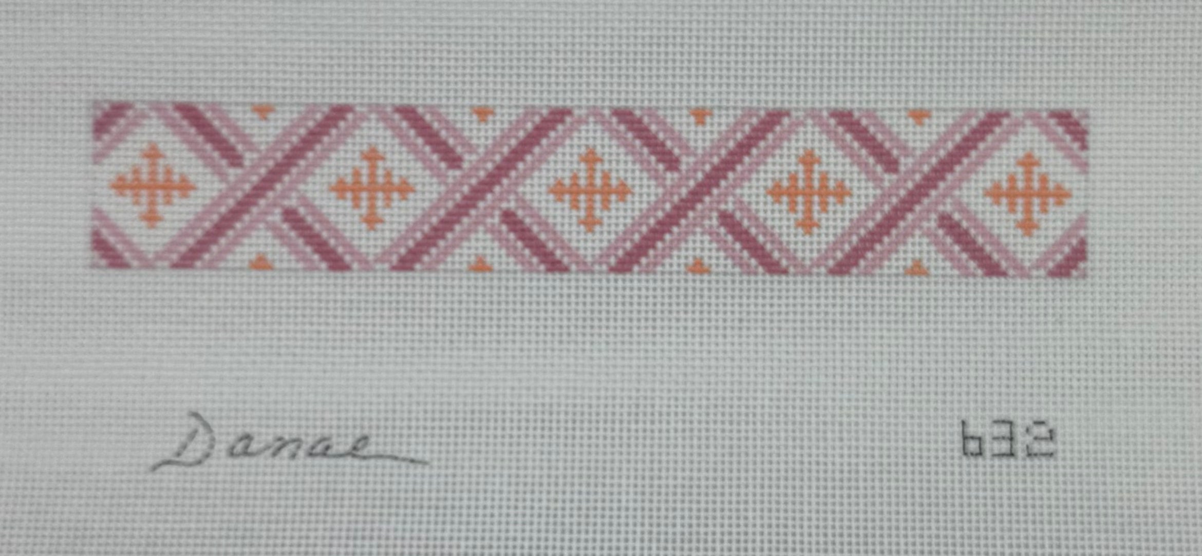 632 - Celtic Key Fob in orange/pink