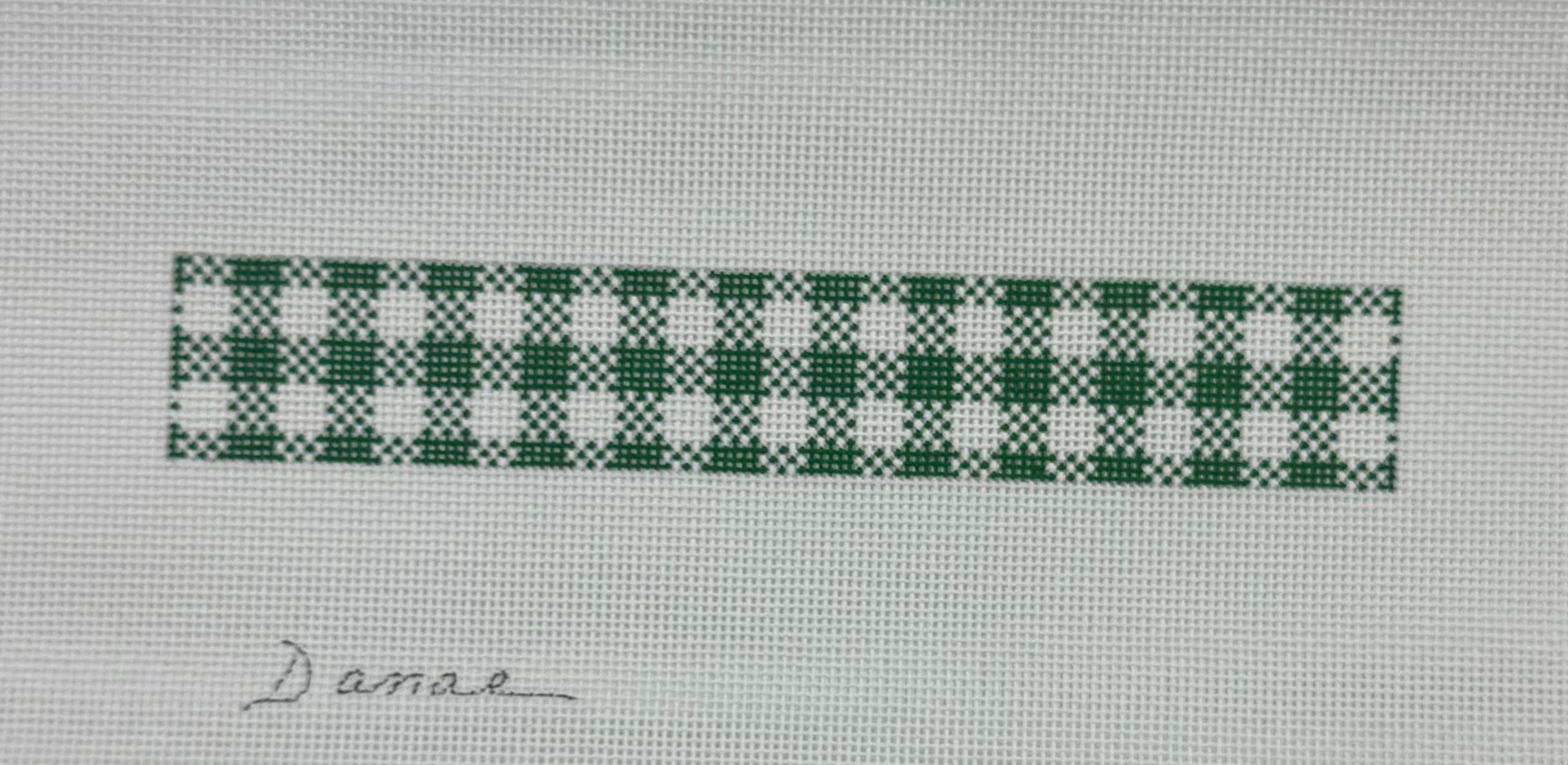 Green Checkered Key Fob