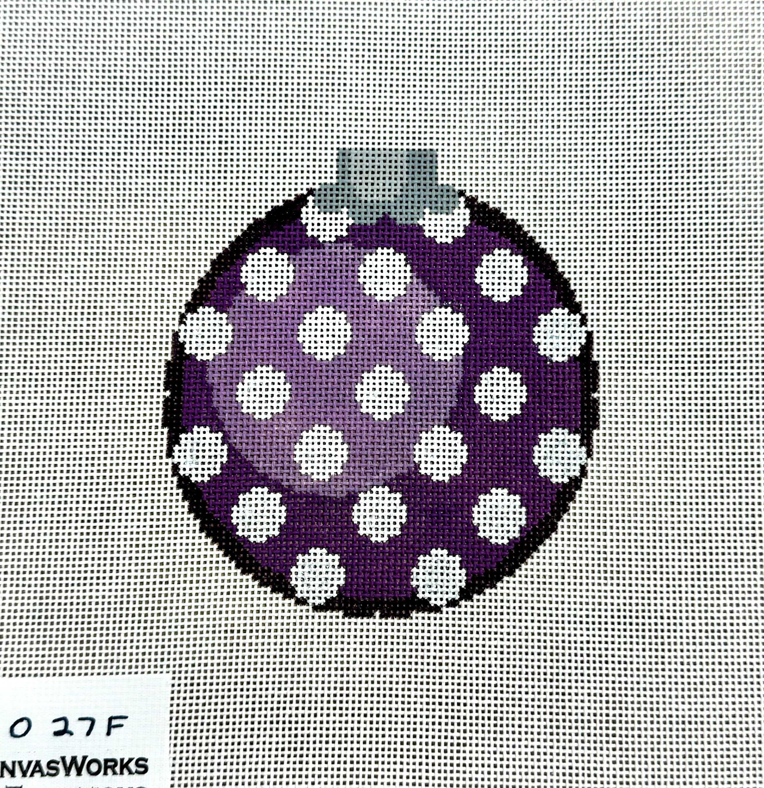 CO27F - Polka Dot Ornament - Purple