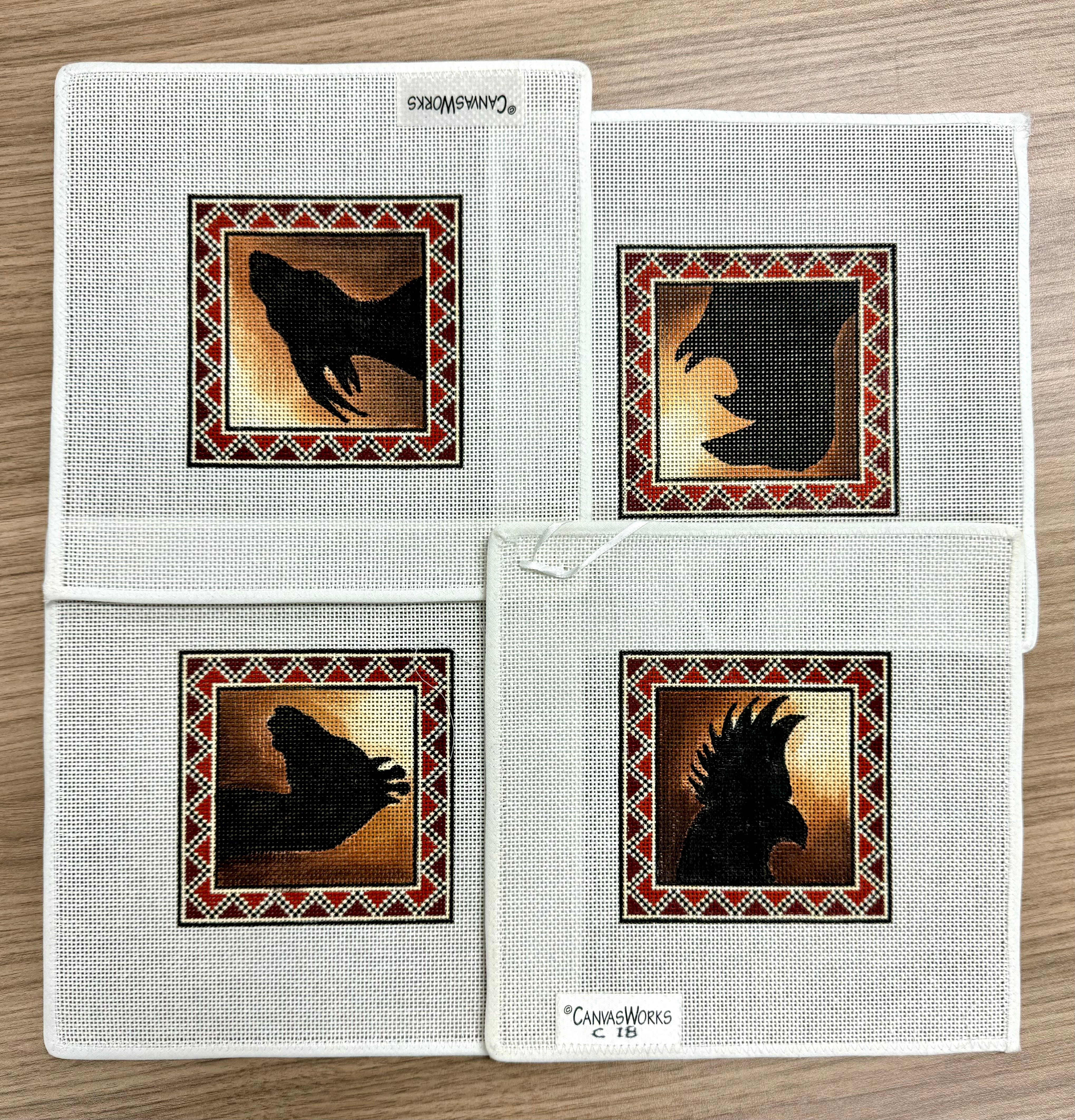 C18 - Safari Silhouettes Coaster Set