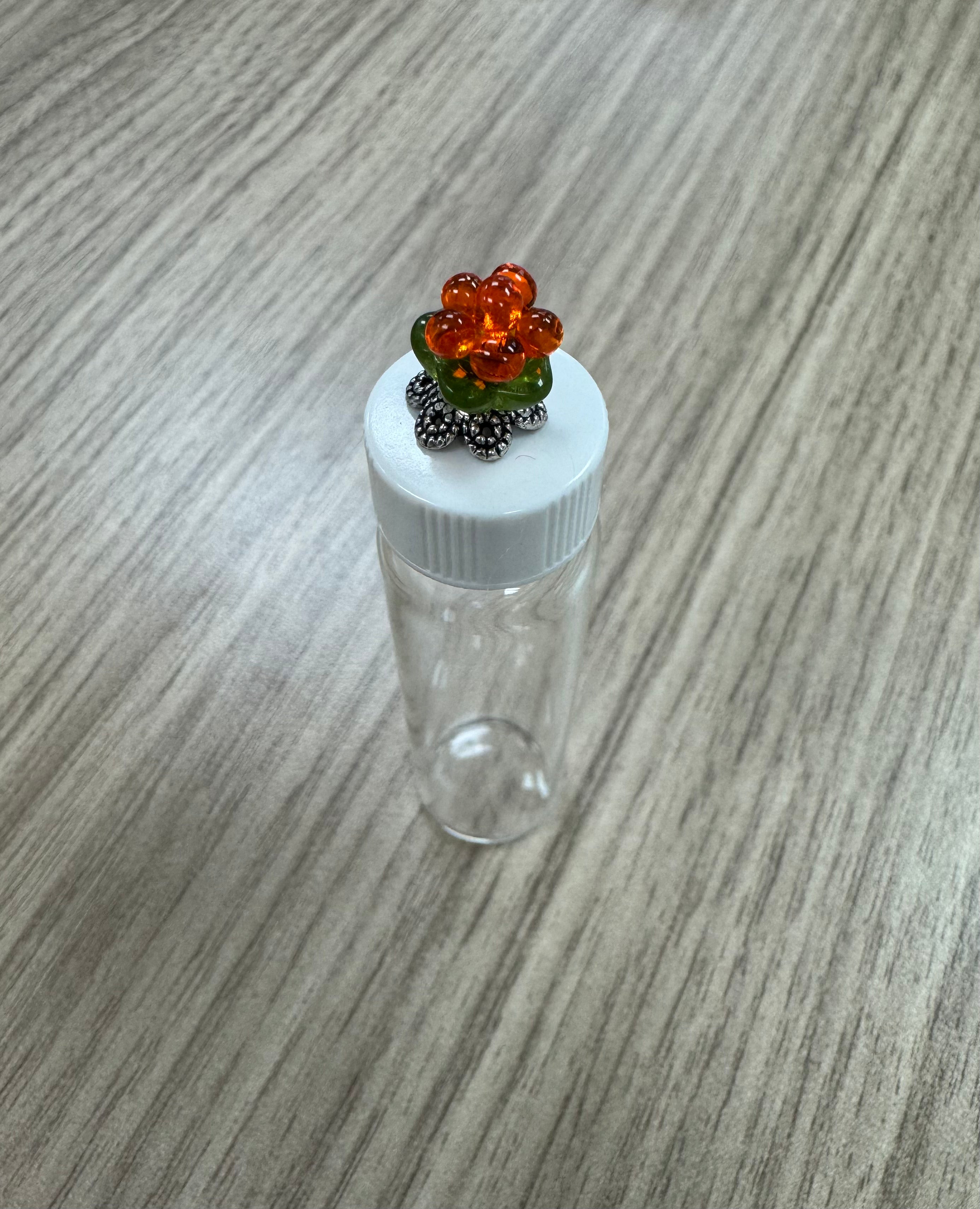 Glass Needle Vial with Glass Beads (additional color ways)