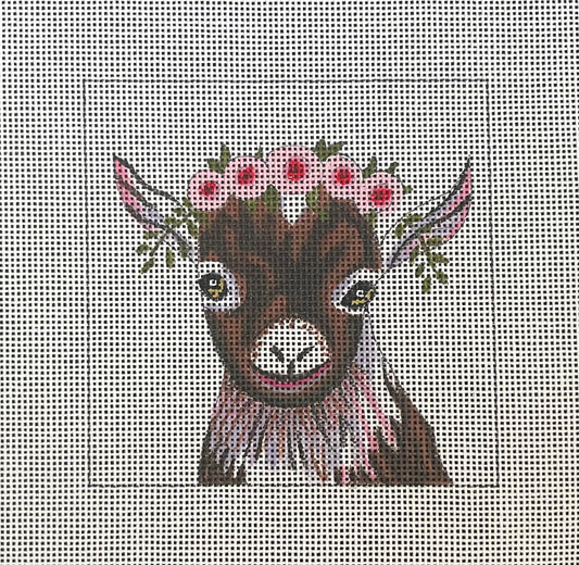 IN080 - Goat with Floral Crown Insert