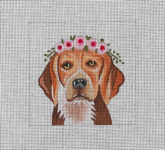 IN083 - Harrier Hound with Floral Crown Insert