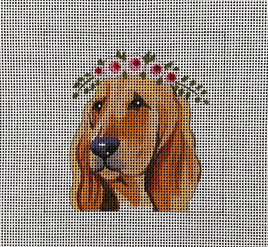 IN091 - Bloodhound with Floral Crown Insert