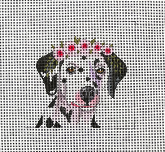 IN092 - Dalmation with Floral Crown Insert