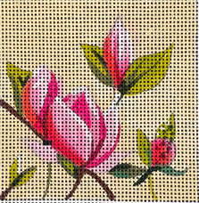 IN218 -  Pink Petals with Tan Background