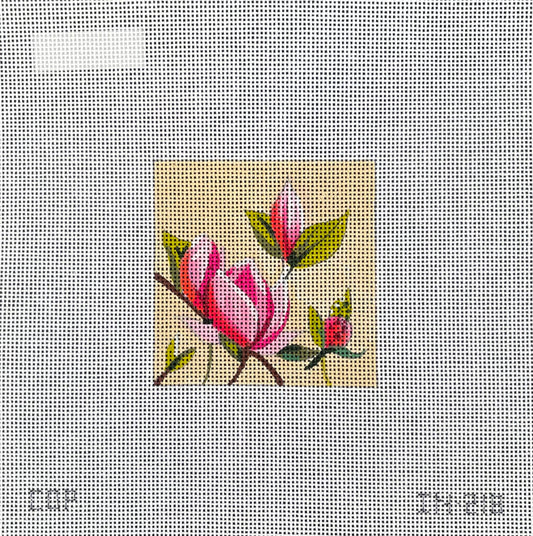 IN218 -  Pink Petals with Tan Background