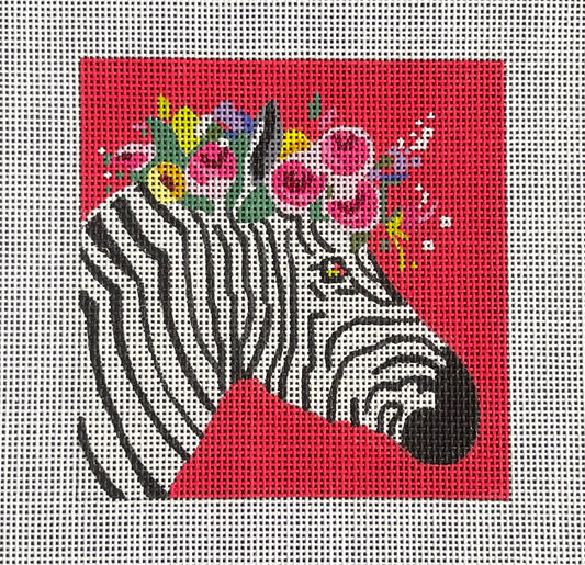 IN237 - Zebra with Floral Crown Insert