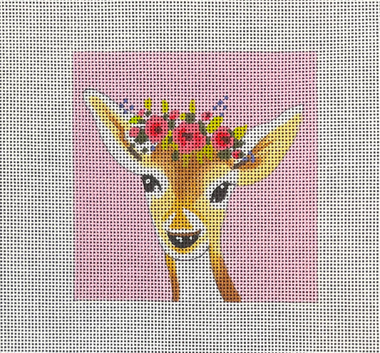 IN238 - Deer with Floral Crown Insert