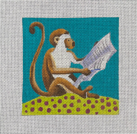 IN248 - Monkey Reading Newspaper Insert