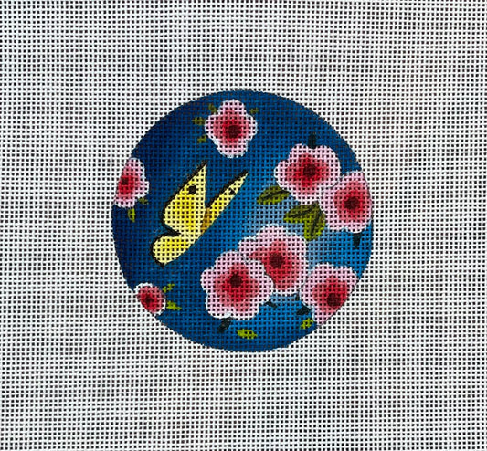 IN305 - Butterfly with Cherry Blossom Round