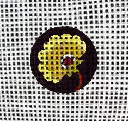 IN306 - Yellow Fan Flower Round