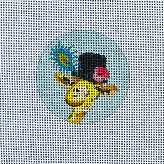 IN320 - Giraffe with Top Hat Round