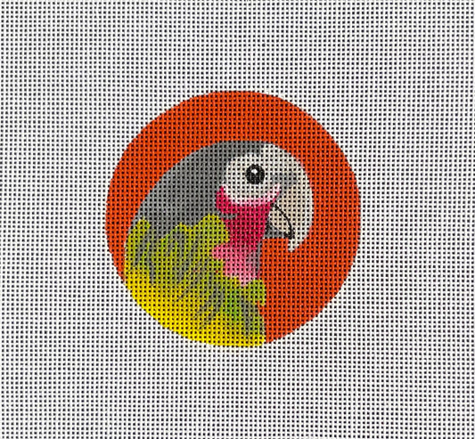 IN325 - Green Parrot Round