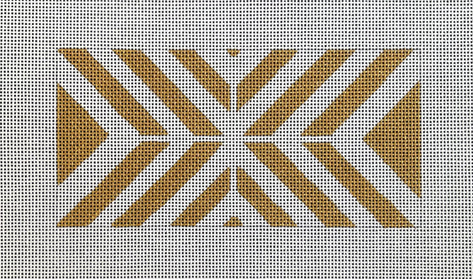 IN590 - Cream and Gold Geometric