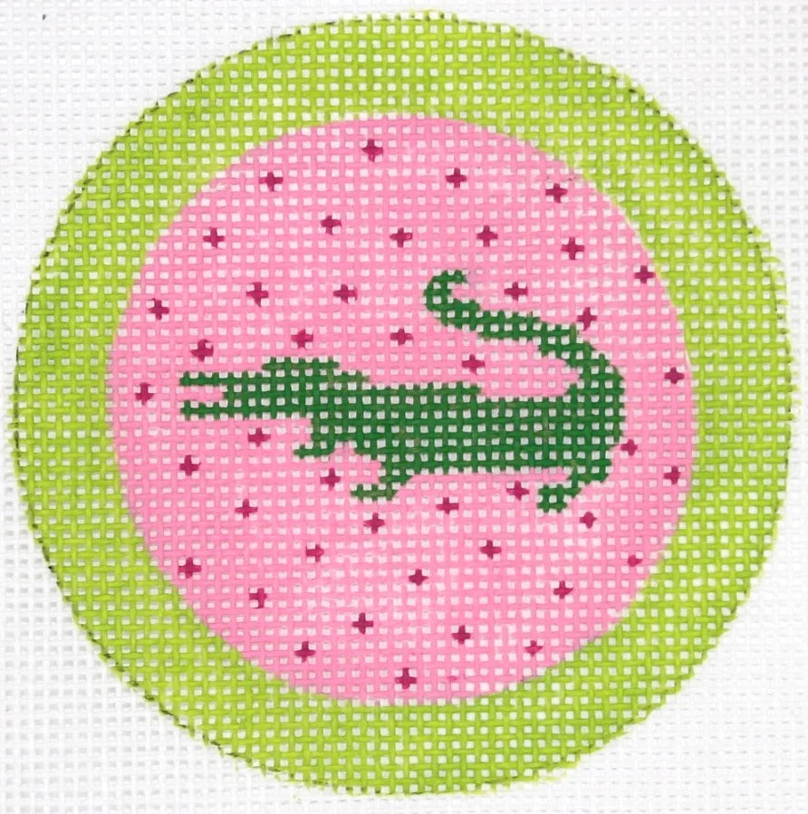 INSL3-39 - Green Gator on Hot Pink with Lime Border (Retiring)