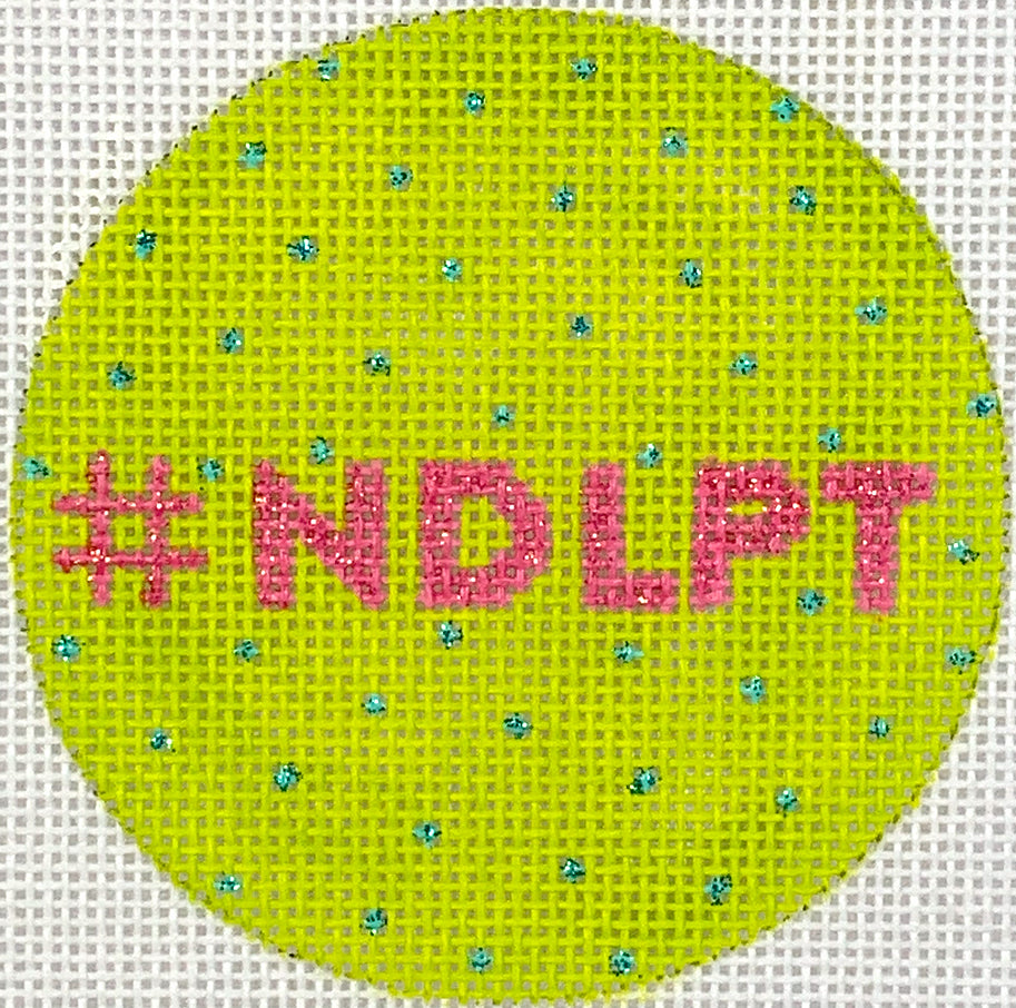 INSL3-48 - #NDLPT Lime with Turquoise Polka Dots and Pink Letters (Retiring)