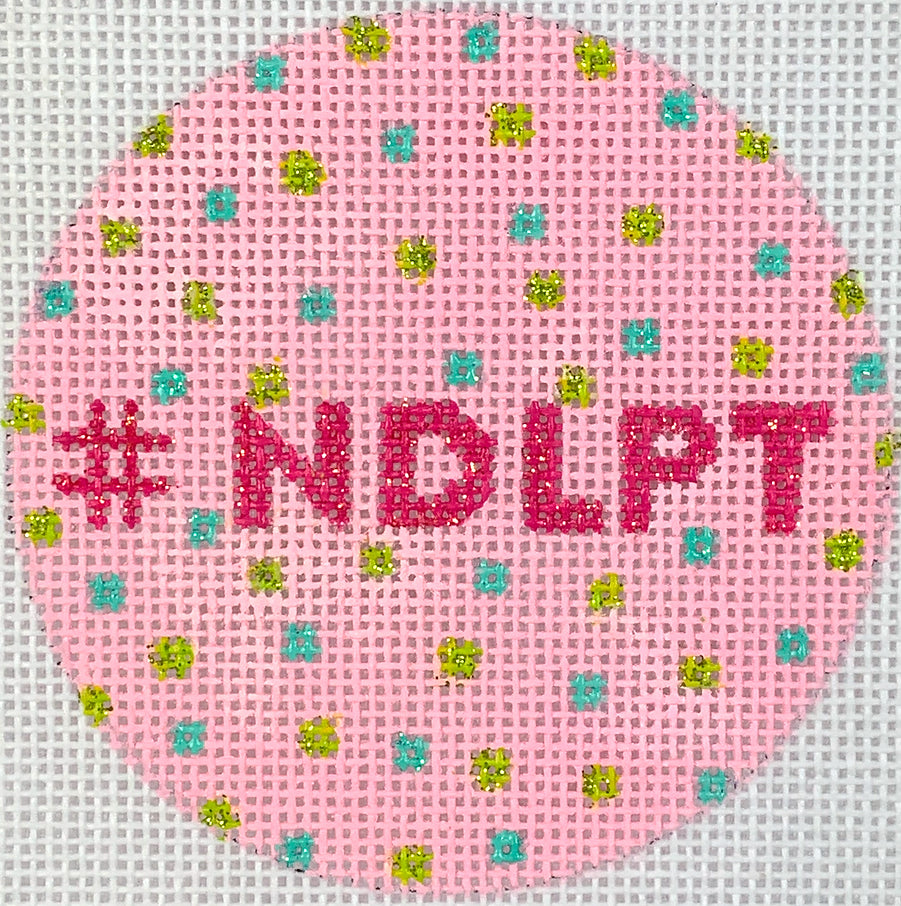 INSL3-50 - #NDLPT Light Pink with Lime/Turquoise Dots and Fuchsia Letters (Retiring)