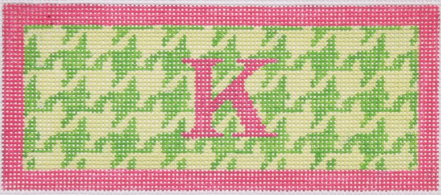 INSLJW-03 - Houndstooth - Limes with Hot Pink Lettering (Retiring)