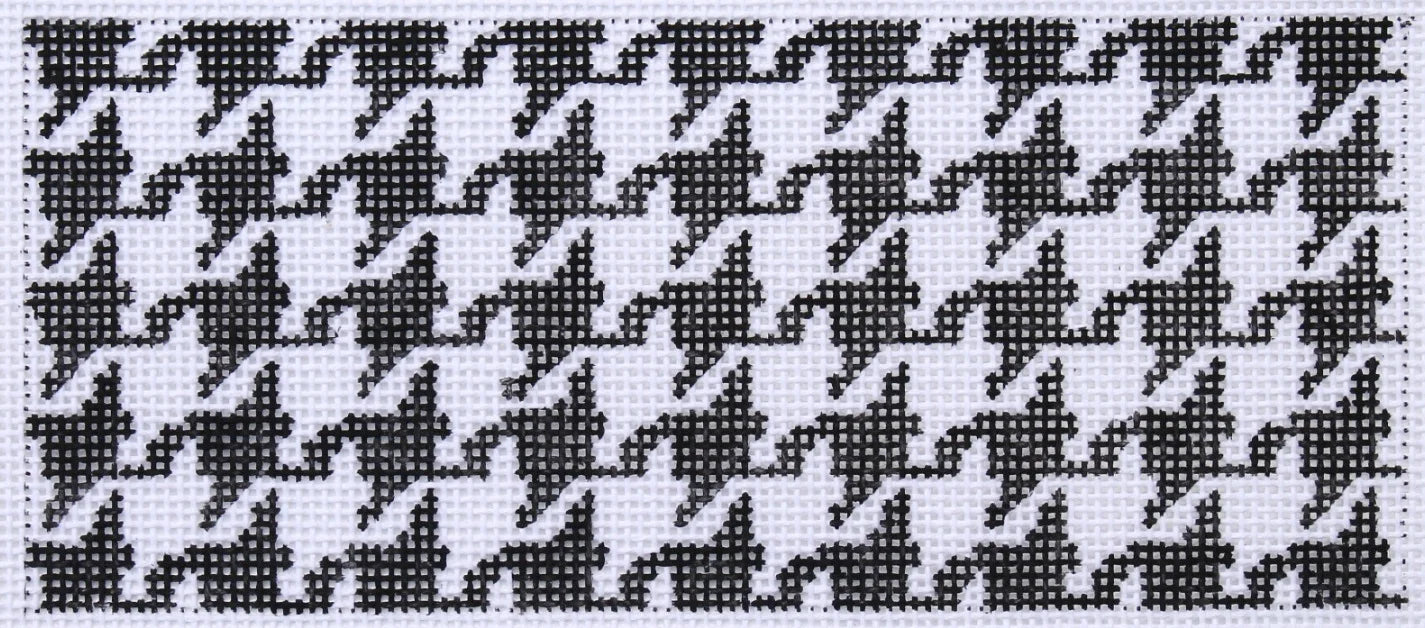 INSLJW-05 - Houndstooth - Black, and White with Red Lettering