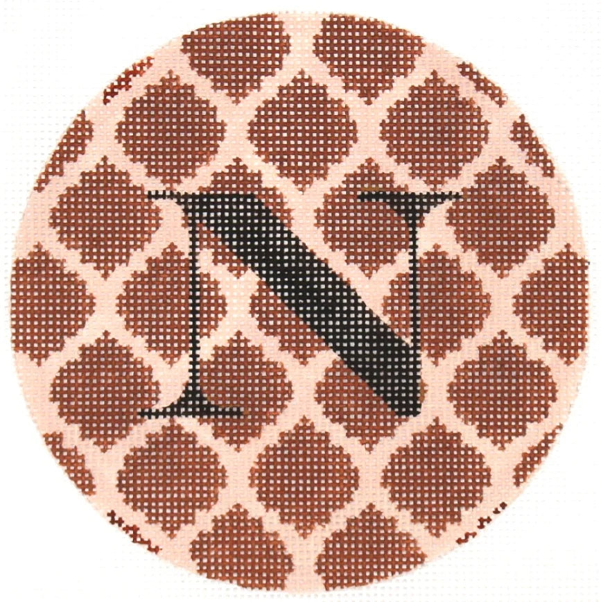 INSMC-20 - Quatrefoils - Tan on Sand with Brown Letter (Retiring)