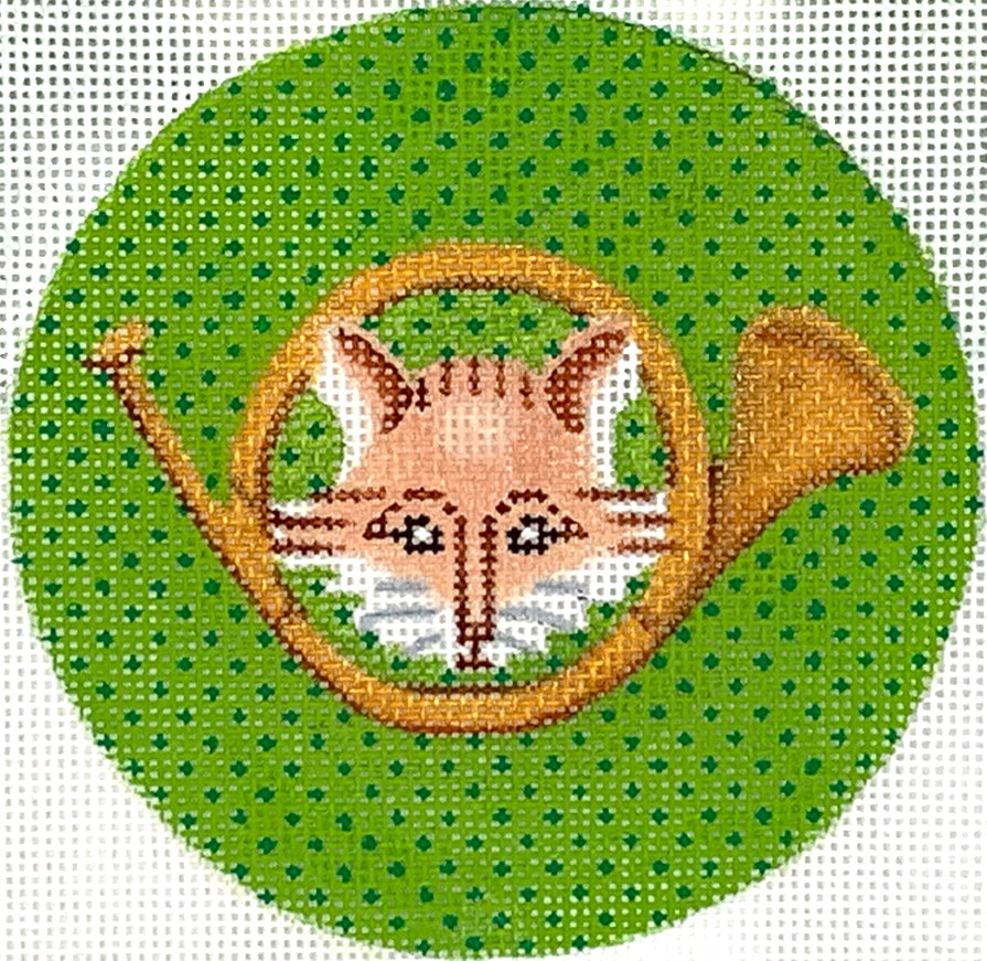 INSMC-35 - Fox and Hunting  Horn on Moss Green