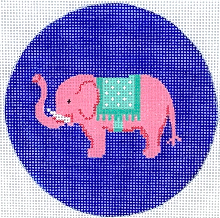 INSMC-41 - Pink Elephant with Turquoise Blanket