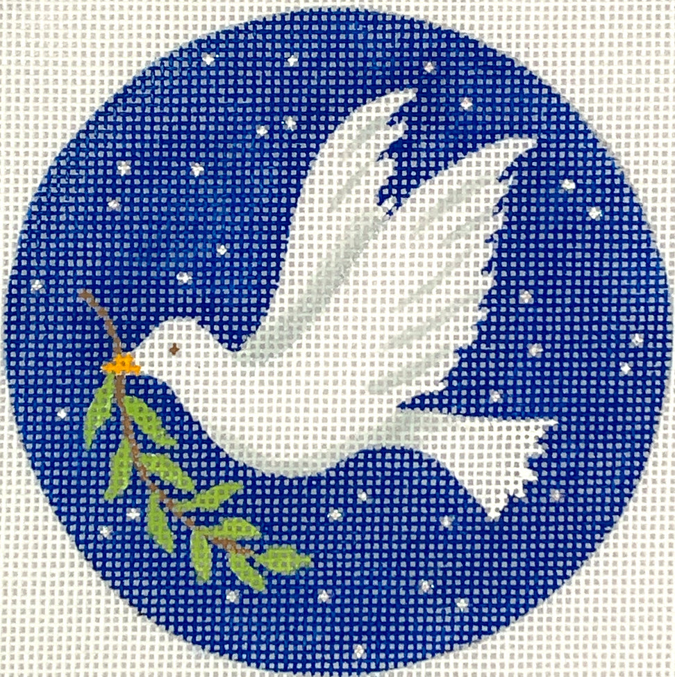 INSMC-94 - Dove with Olive Branch on Starry Night Sky