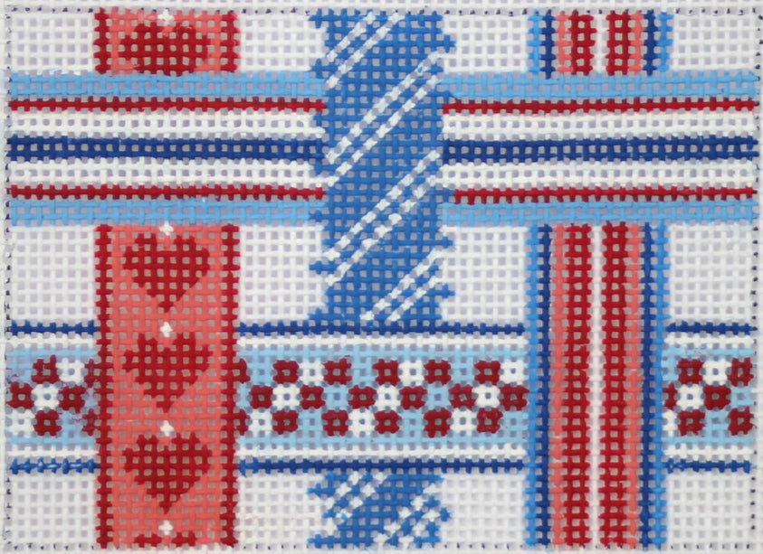 INSPCC-19 - Woven Ribbons - Red, White and Blue