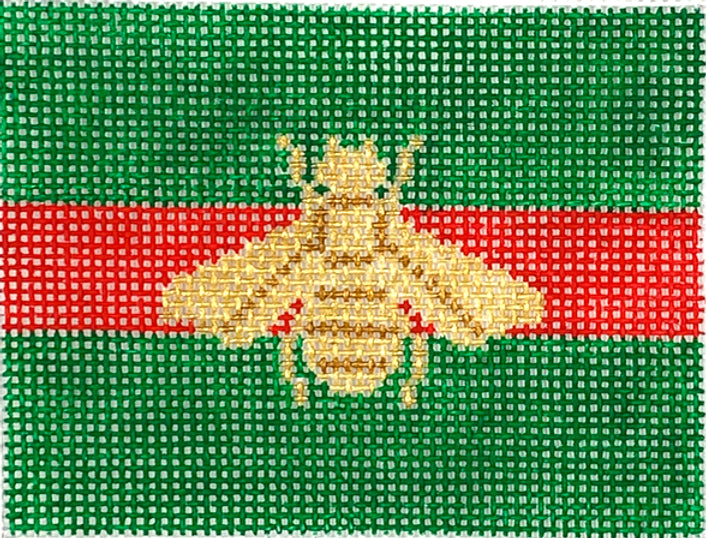 INSPCC-38 - Gucci -Inspired Gold Bee on Green with Stripes