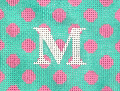 INSPCC-40 - Polka Dot Insert - Bright Pink on Turquoise