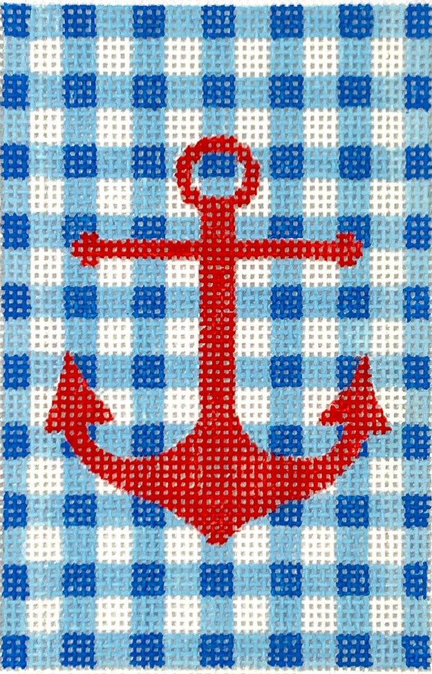 INSPPP-13 - Red Anchor on Blue Gingham