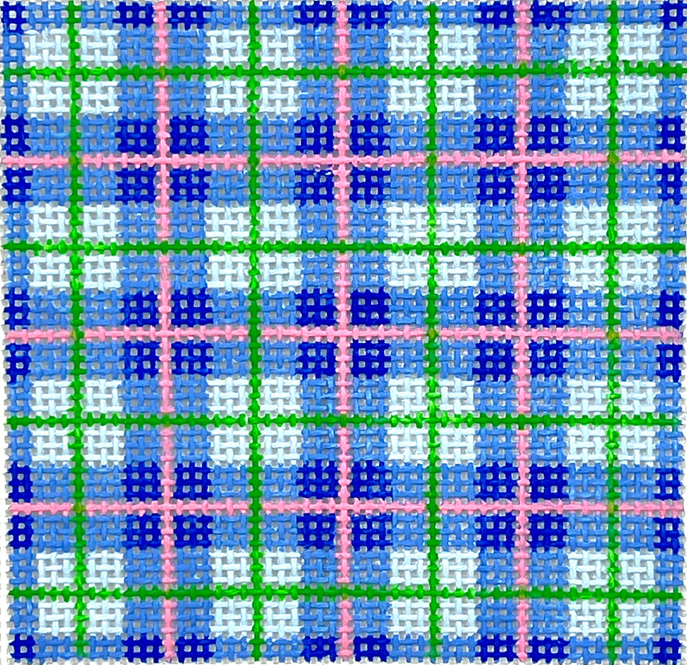 INSSQ3-20 - Madras Plaid - Blues, Kelly and Pink