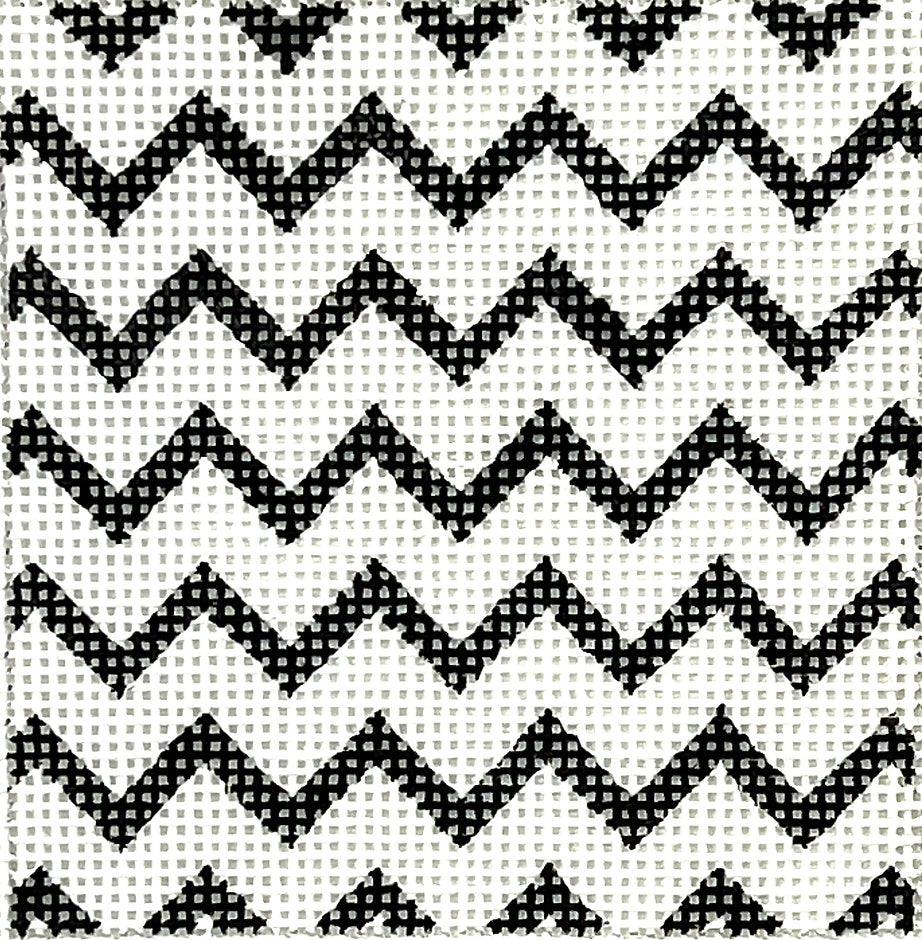 INSSQ3-23 - Zigzag - Black and White with Red Letter