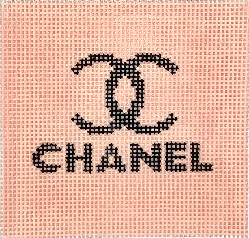 INSSQ3-47 - Chanel C's - Black on Shell Pink