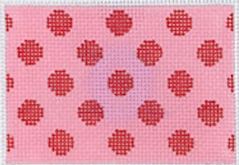 INSPCC-20 - Polka Dots - Red on Pink with Turquoise Letter