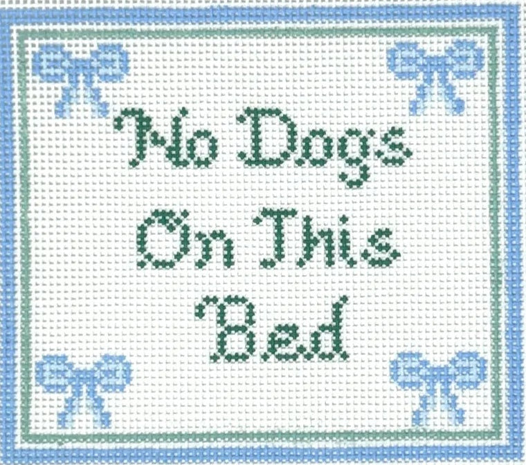 JAN0037 - No Dogs on This Bed - Blue