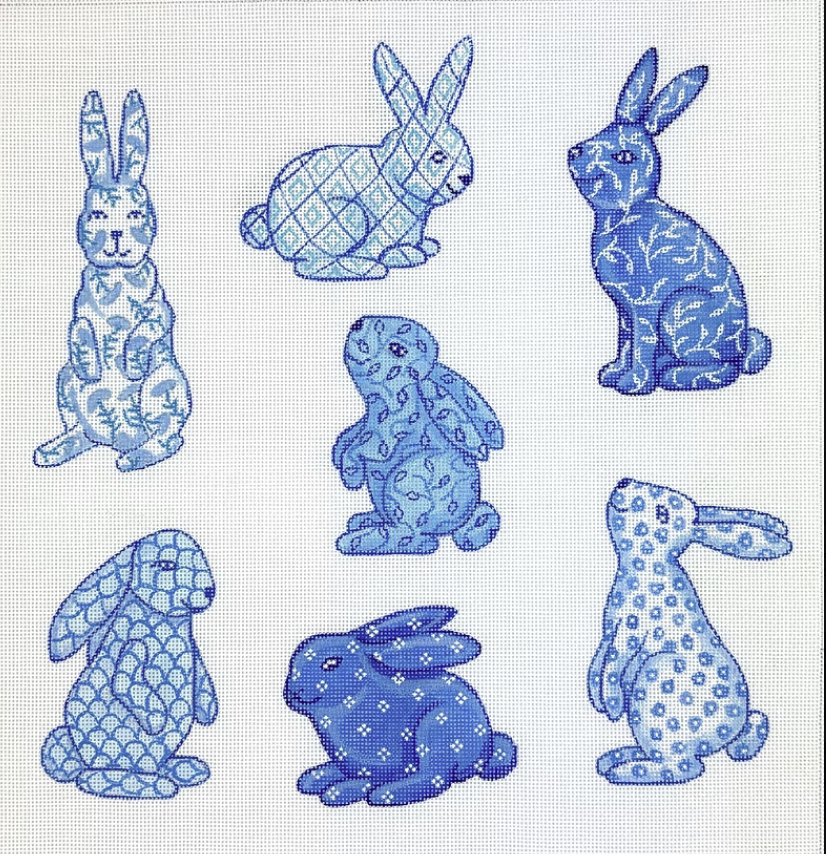 JB-PL-11 - China Bunnies - Blue