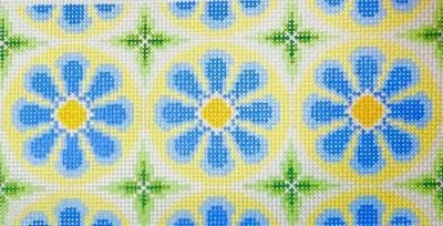 2342 Floral Blue 3x6 Insert