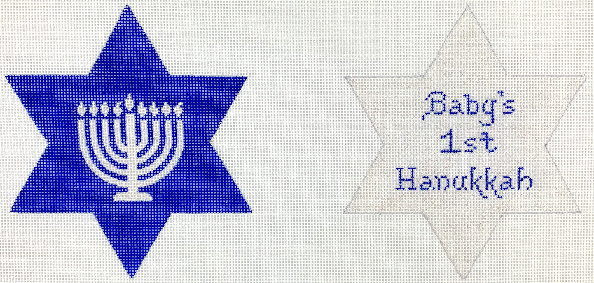 JM-02 - Baby's 1st Hanukkah Star of David - 2 sided