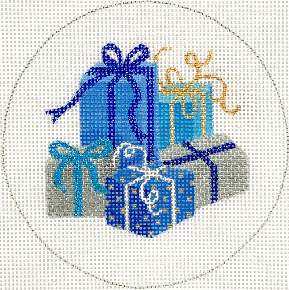 JM-09 - Wrapped Gifts - Blues, Silver and Gold