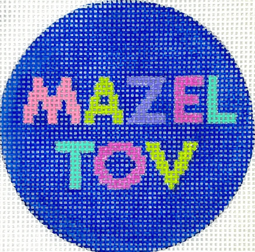 JM-17 - Mazel Tov - Bright Letters on Blue