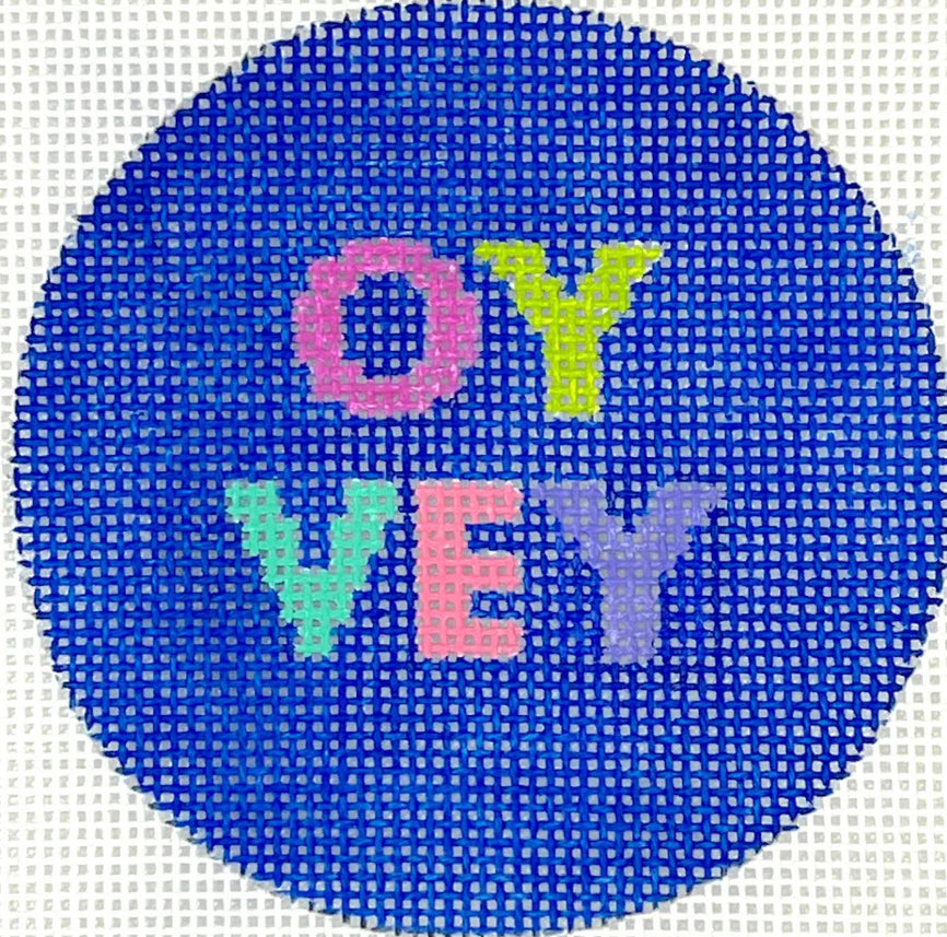 JM-19 - Oy Vey - Bright Letters on Blue