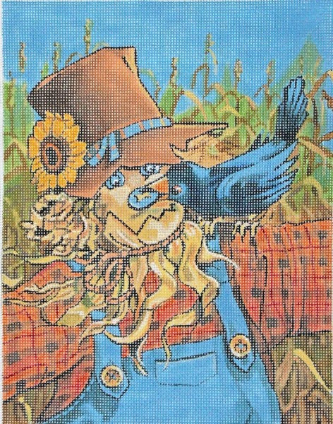 JS803 - Halloween Antics:  Scarecrow and Crow