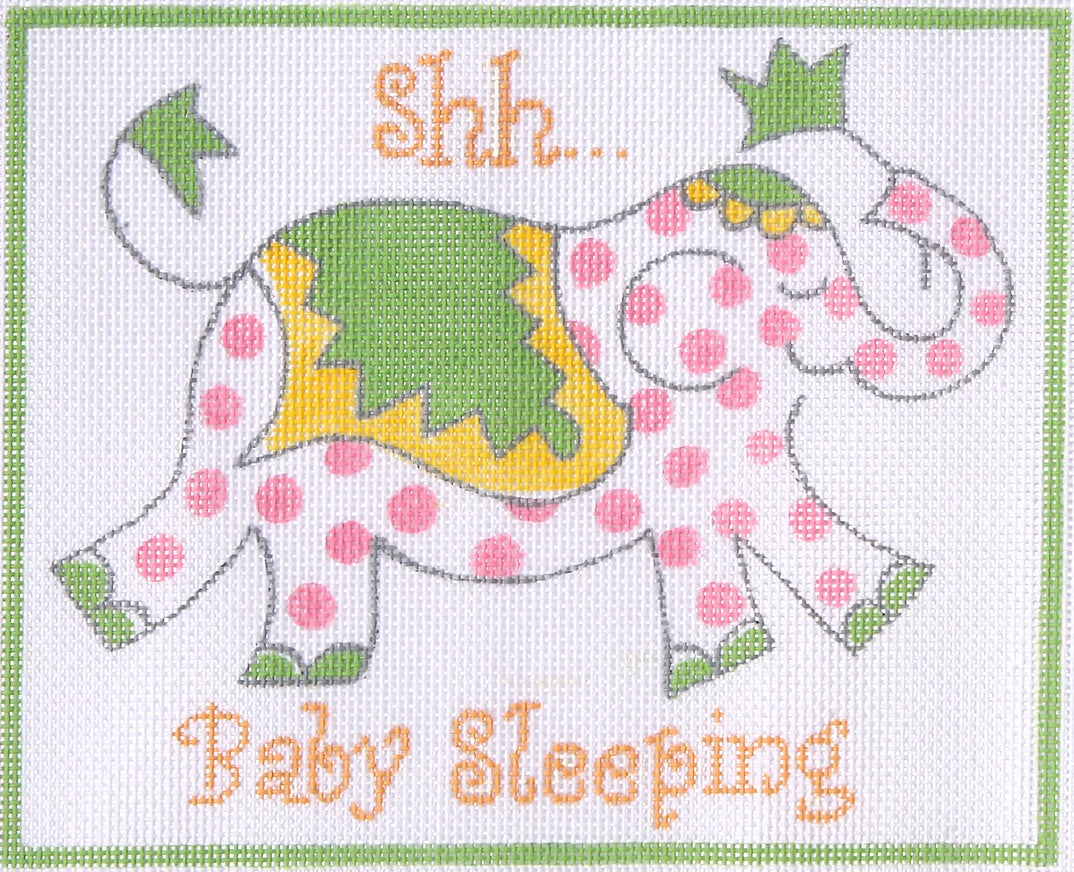 JW-DH-02 - "Shh ... Baby Sleeping" - Pink Elephant