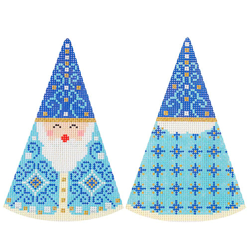 KB 1602 - Santa Cone - Blue Swirls Hat